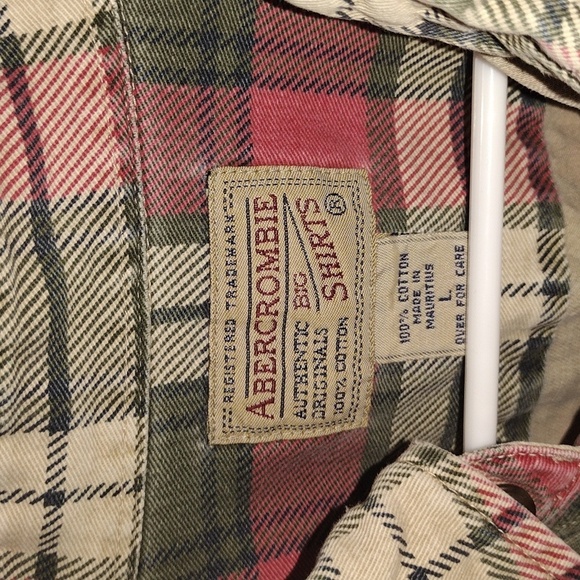 Abercrombie & Fitch Vintage 90's Plaid Button Down Shacket/Shirt L - Picture 4 of 5